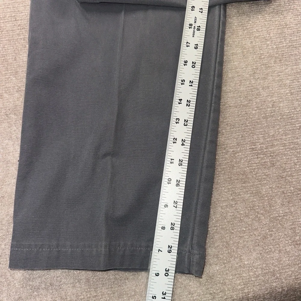Cabelas Mens 35x30 Gray Cotton Canvas Cargo Pants Pleated Utility Outdoor Gear